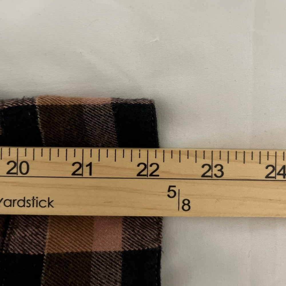 Madewell Preppy Plaid Flannel Button Down Shirt Brown Tan Black Cotton Size XS - Picture 9 of 9